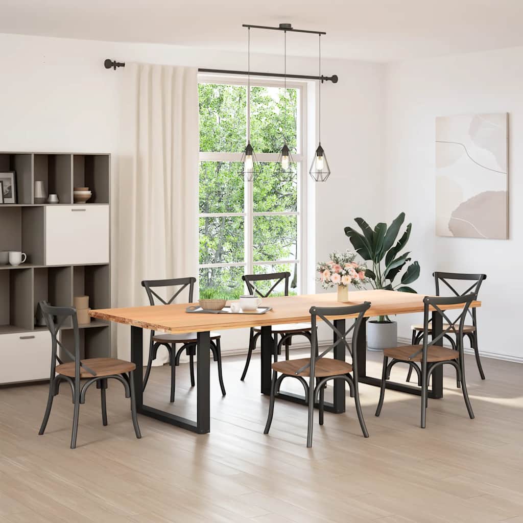 Eettafelpoten 3 st U-vormig 100x(72-73) cm staal zwart is nu te koop bij PeponiXL, paradijselijk wonen!