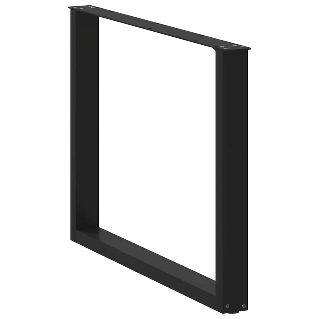 Eettafelpoten 3 st U-vormig 100x(72-73) cm staal zwart is nu te koop bij PeponiXL, paradijselijk wonen!