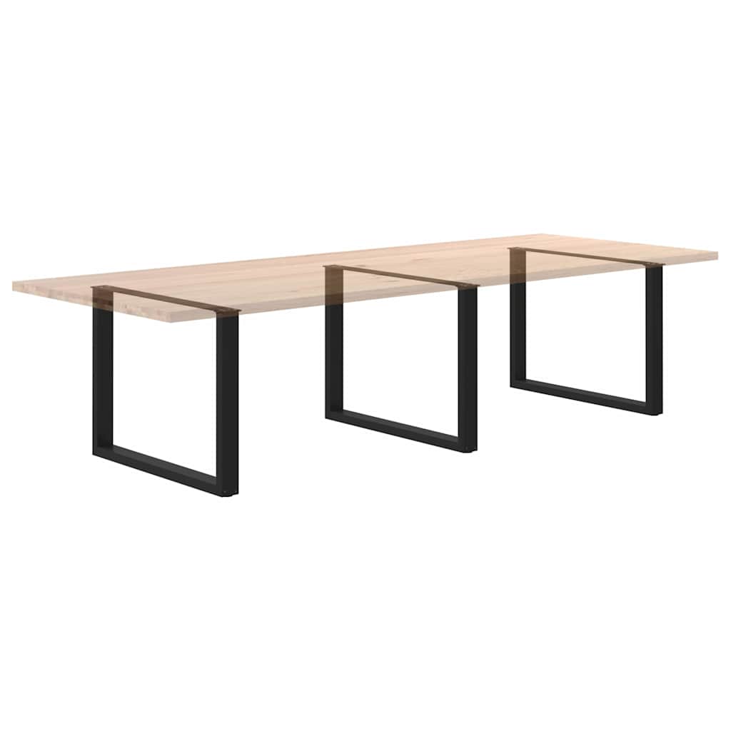 Eettafelpoten 3 st U-vormig 100x(72-73) cm staal zwart is nu te koop bij PeponiXL, paradijselijk wonen!