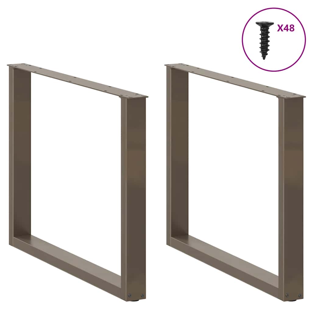 Eettafelpoten 3 st U-vormig 100x(72-73) cm staal naturel is nu te koop bij PeponiXL, paradijselijk wonen!