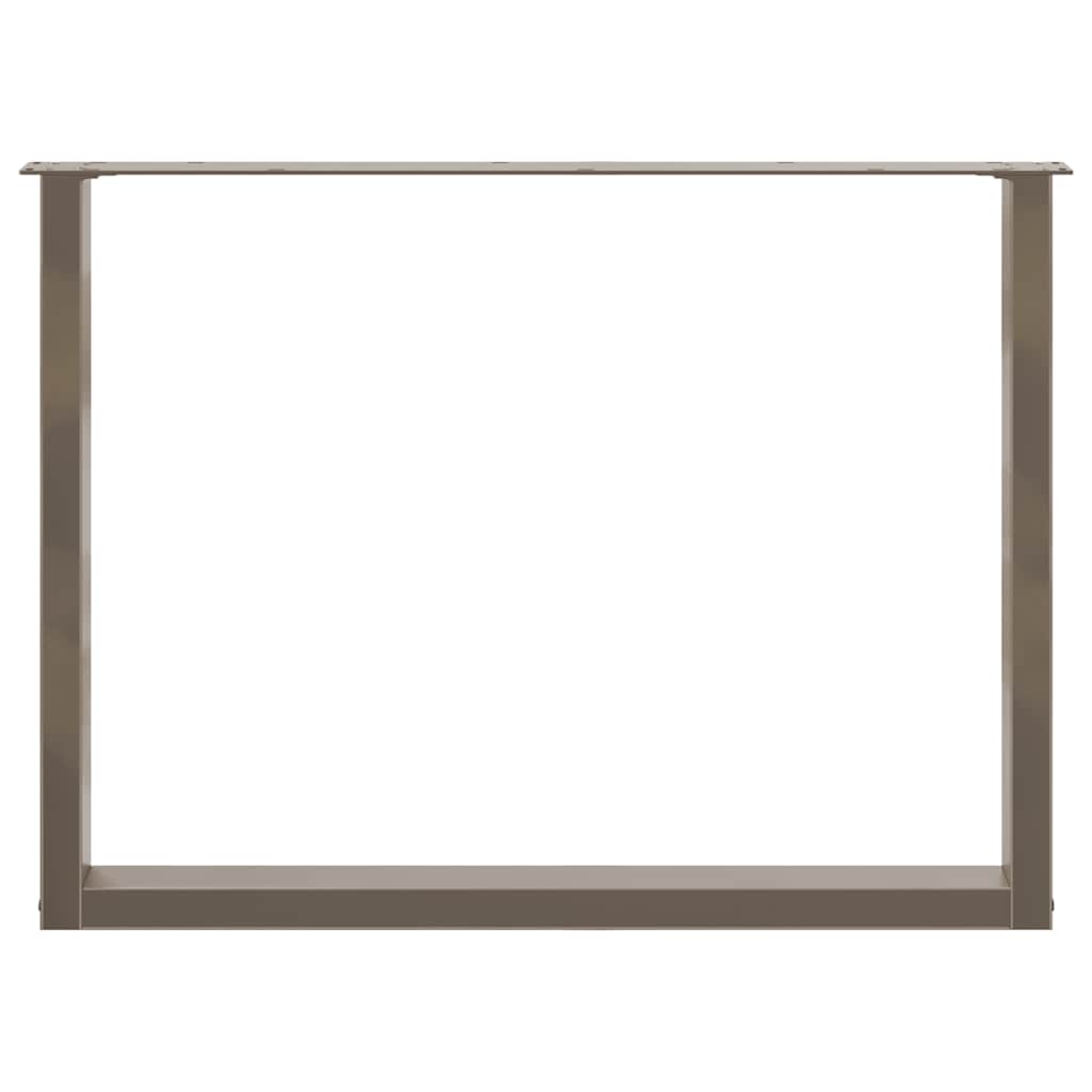 Eettafelpoten 3 st U-vormig 100x(72-73) cm staal naturel is nu te koop bij PeponiXL, paradijselijk wonen!