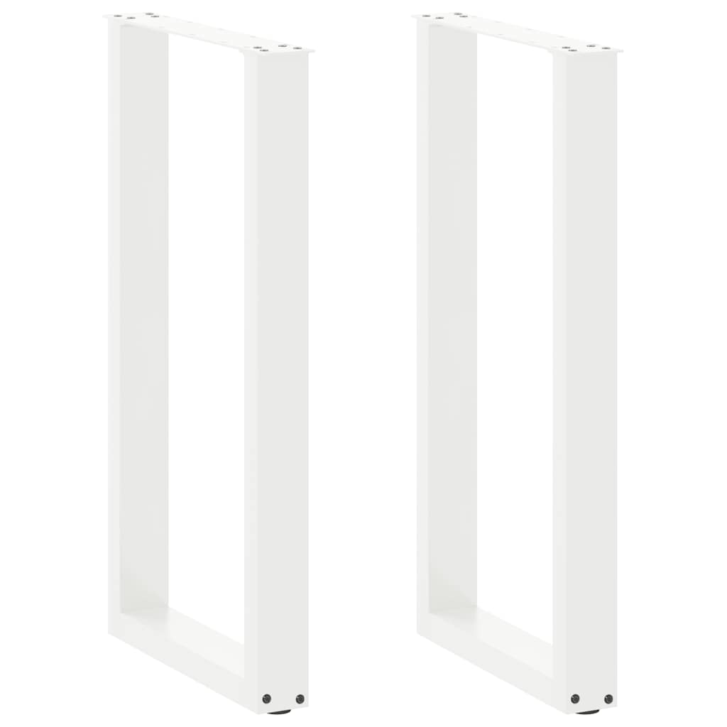 Bartafelpoten 2 st U-vormig 40x(90-91) cm staal wit is nu te koop bij PeponiXL, paradijselijk wonen!