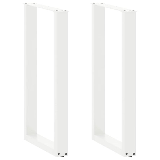 Bartafelpoten 2 st U-vormig 40x(90-91) cm staal wit is nu te koop bij PeponiXL, paradijselijk wonen!