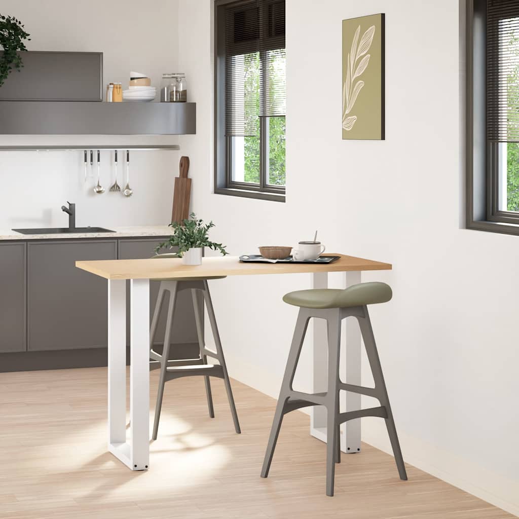 Bartafelpoten 2 st U-vormig 40x(90-91) cm staal wit is nu te koop bij PeponiXL, paradijselijk wonen!