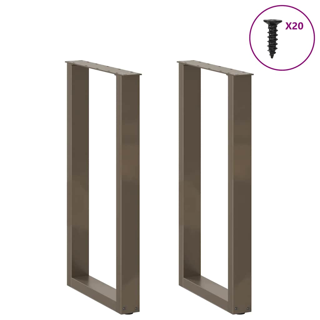 Bartafelpoten 2 st U-vormig 40x(90-91) cm staal naturel