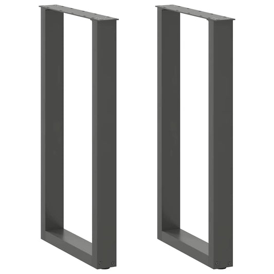 Bartafelpoten 2 st U-vormig 50x(90-91) cm staal antraciet is nu te koop bij PeponiXL, paradijselijk wonen!