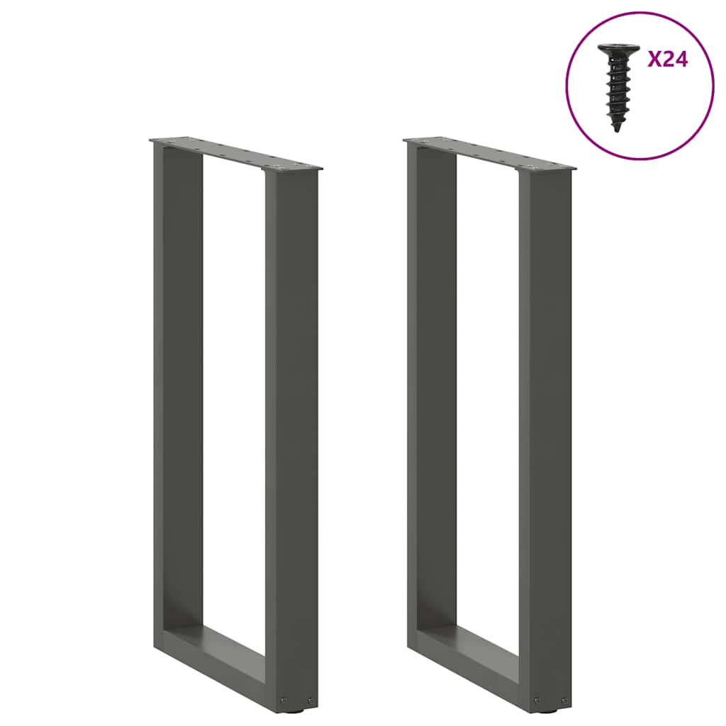 Bartafelpoten 2 st U-vormig 50x(90-91) cm staal antraciet is nu te koop bij PeponiXL, paradijselijk wonen!