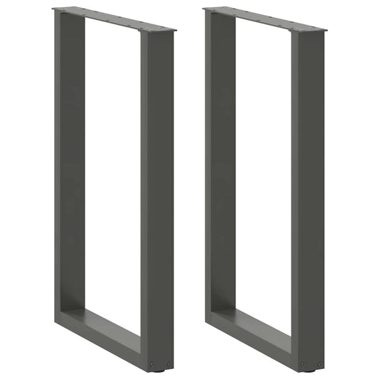 Bartafelpoten 2 st U-vormig 60x(90-91)cm staal antraciet is nu te koop bij PeponiXL, paradijselijk wonen!