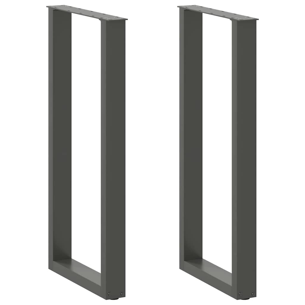 Bartafelpoten 2 st U-vormig 40x(100-101) cm staal antraciet is nu te koop bij PeponiXL, paradijselijk wonen!
