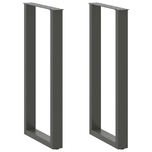 Bartafelpoten 2 st U-vormig 40x(100-101) cm staal antraciet is nu te koop bij PeponiXL, paradijselijk wonen!
