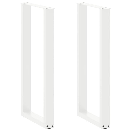 Bartafelpoten 2 st U-vormig 50x(100-101) cm staal wit is nu te koop bij PeponiXL, paradijselijk wonen!