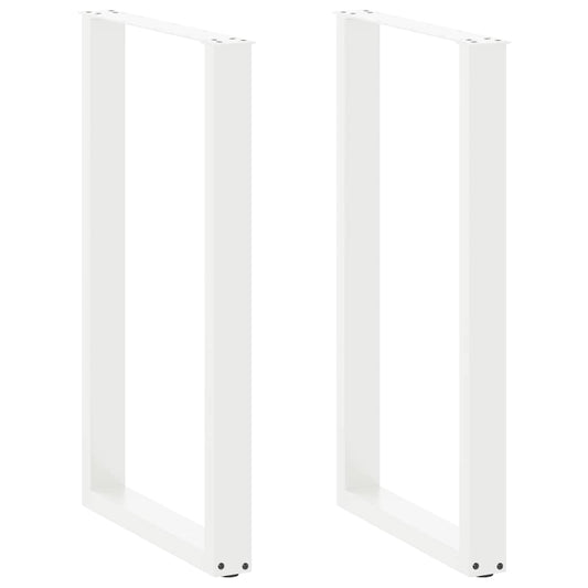 Bartafelpoten 2 st U-vormig 60x(100-101) cm staal wit is nu te koop bij PeponiXL, paradijselijk wonen!