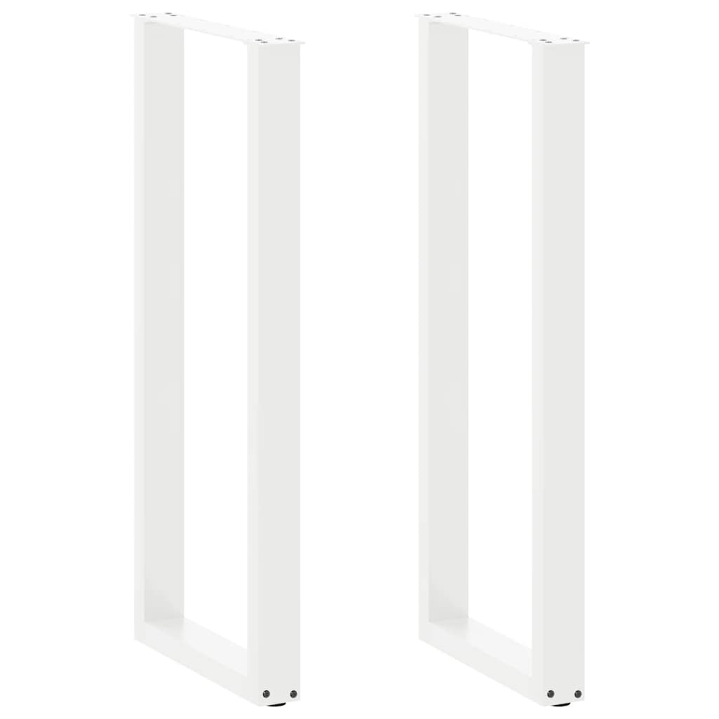 Bartafelpoten 2 st U-vormig 50x(110-111) cm staal wit is nu te koop bij PeponiXL, paradijselijk wonen!