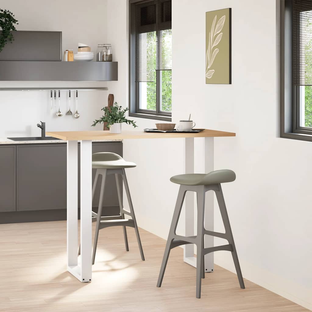 Bartafelpoten 2 st U-vormig 50x(110-111) cm staal wit is nu te koop bij PeponiXL, paradijselijk wonen!