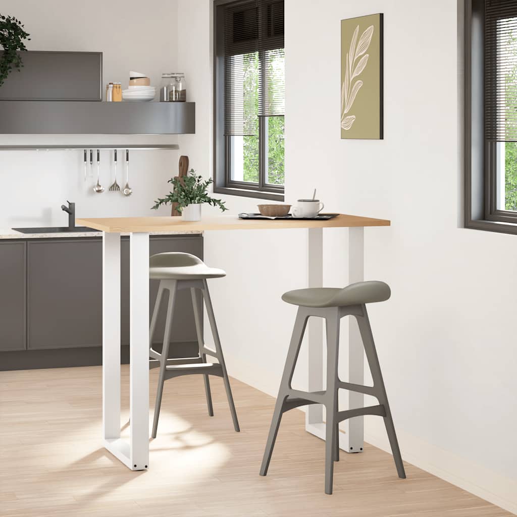 Bartafelpoten 2 st U-vormig 60x(110-111) cm staal wit is nu te koop bij PeponiXL, paradijselijk wonen!