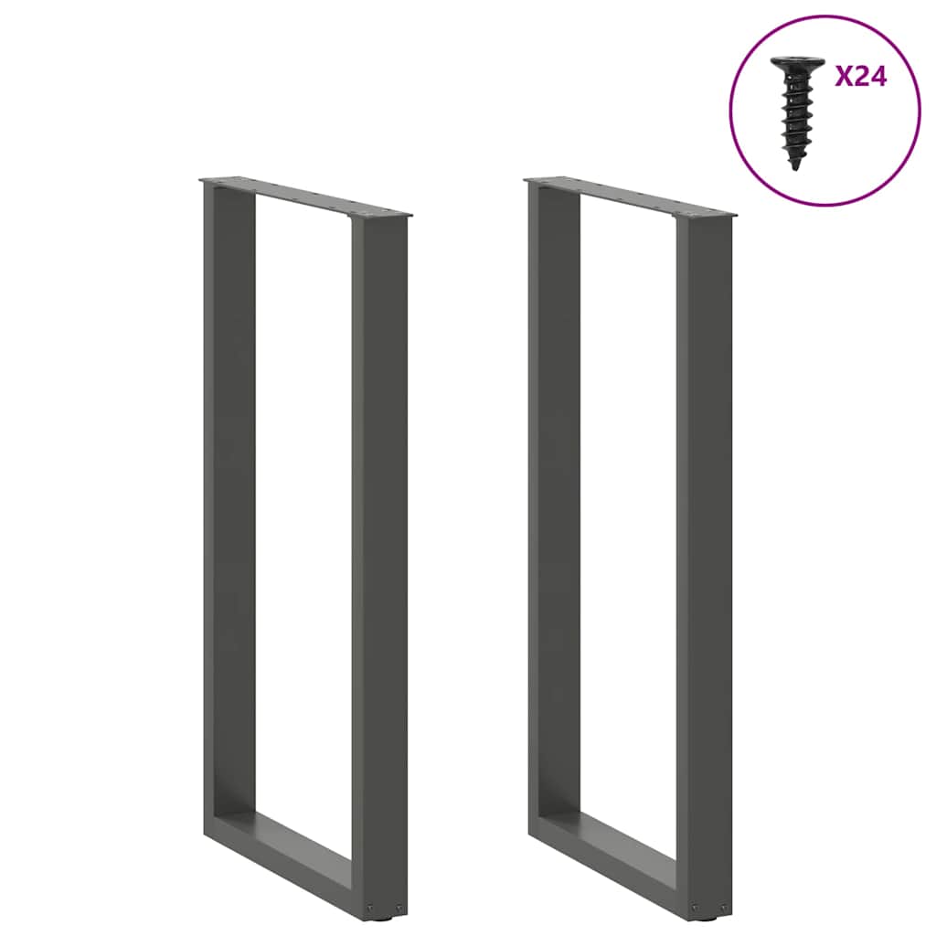 Bartafelpoten 2 st U-vormig 60x(110-111) cm staal antraciet is nu te koop bij PeponiXL, paradijselijk wonen!