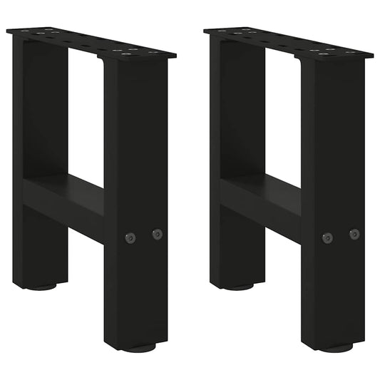 Salontafelpoten 2 st 30x(30-31) cm staal zwart is nu te koop bij PeponiXL, paradijselijk wonen!
