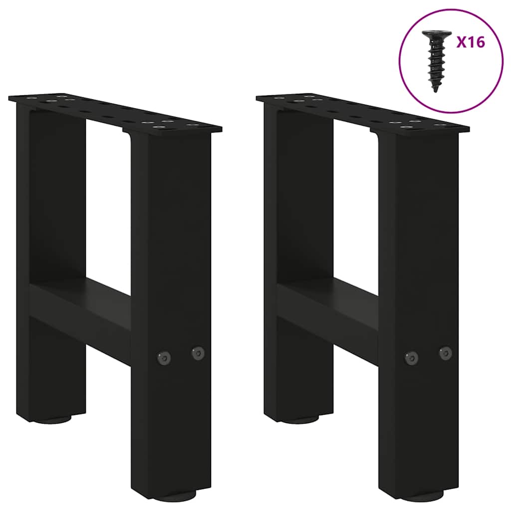 Salontafelpoten 2 st 30x(30-31) cm staal zwart is nu te koop bij PeponiXL, paradijselijk wonen!