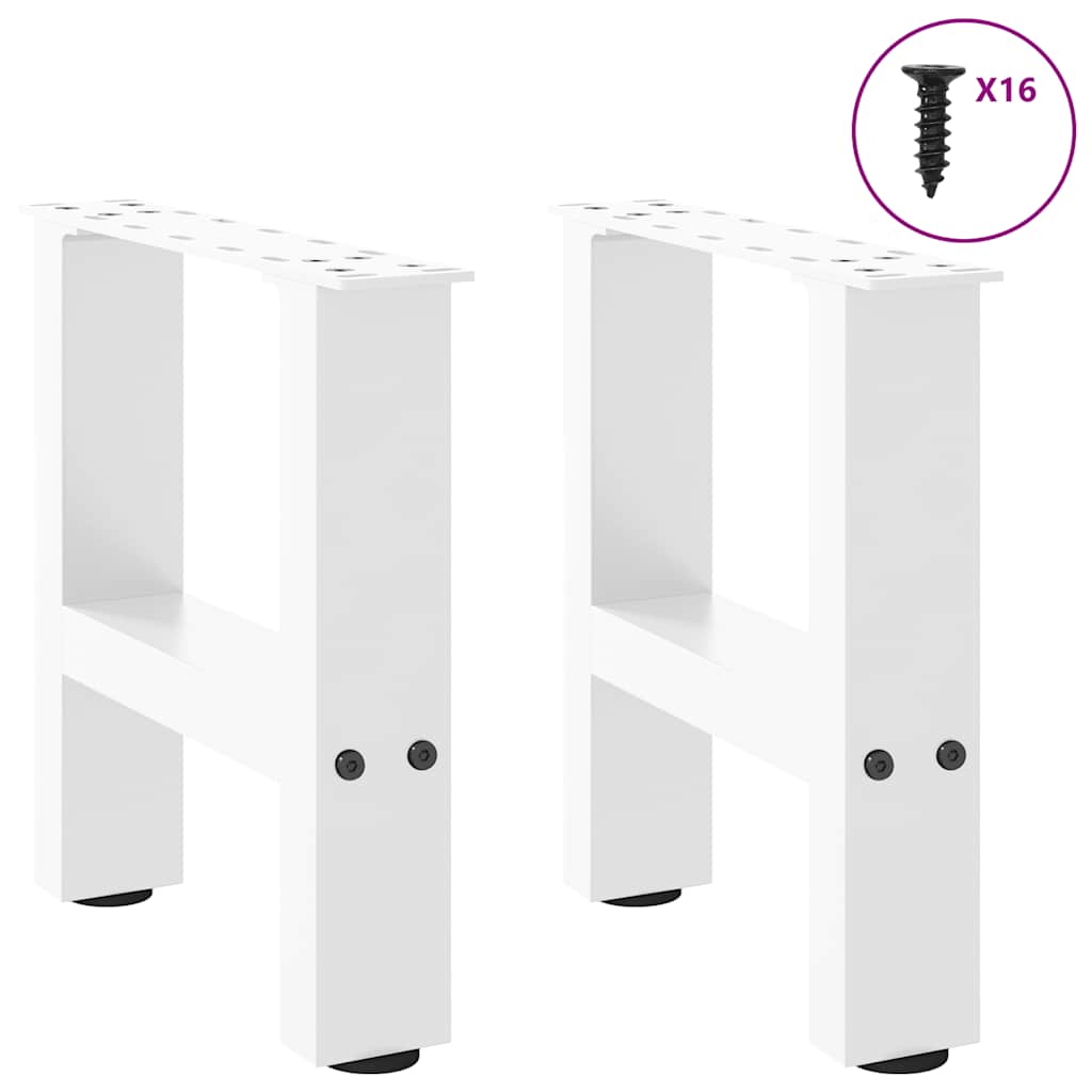 Salontafelpoten 2 st 30x(30-31) cm staal wit is nu te koop bij PeponiXL, paradijselijk wonen!