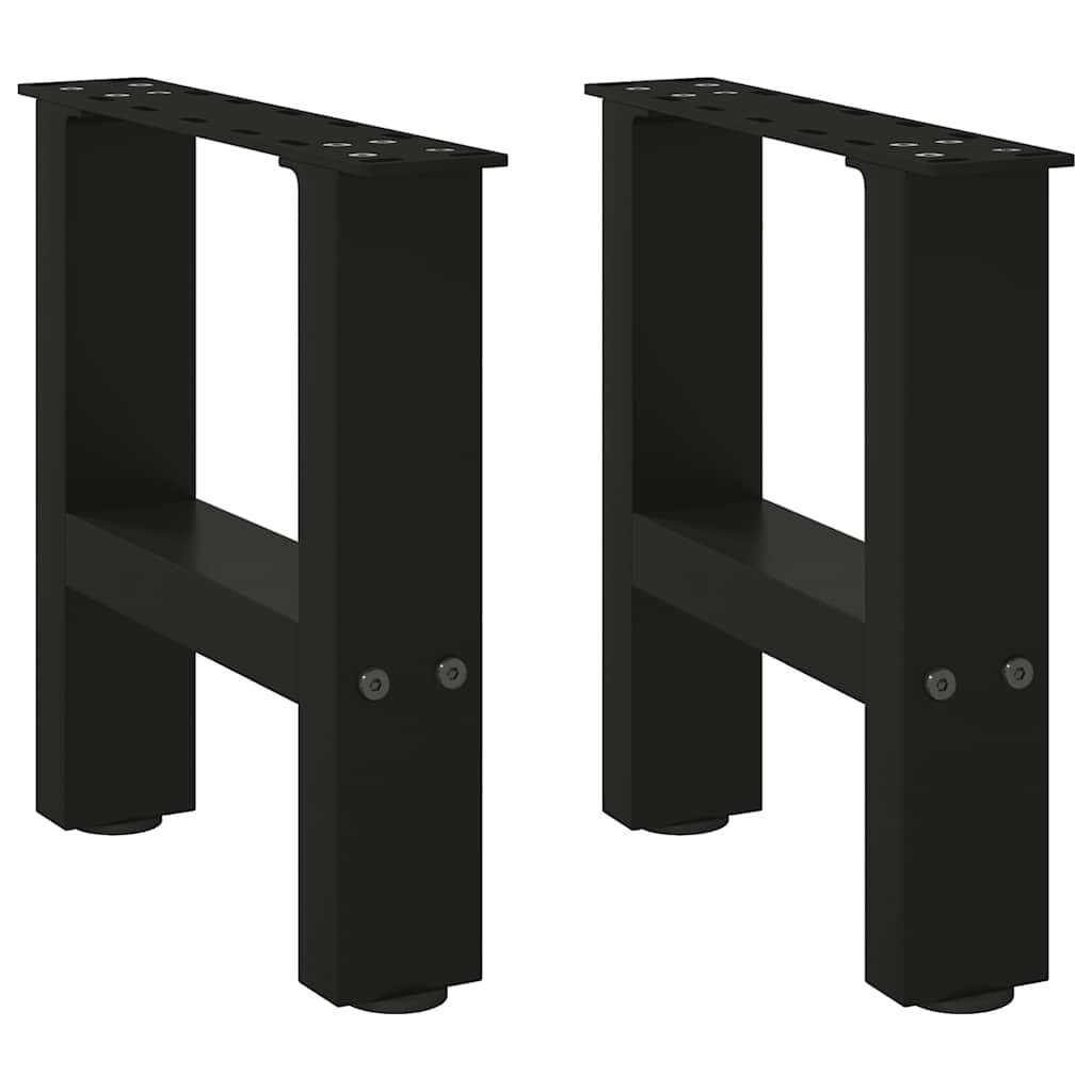 Salontafelpoten 2 st 40x(30-31) cm staal zwart is nu te koop bij PeponiXL, paradijselijk wonen!