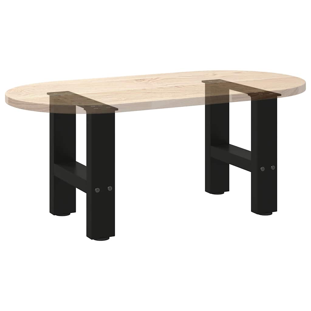 Salontafelpoten 2 st 40x(30-31) cm staal zwart is nu te koop bij PeponiXL, paradijselijk wonen!