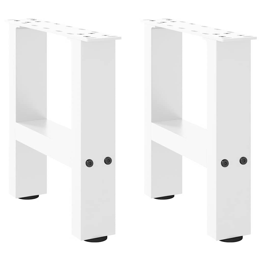 Salontafelpoten 2 st 40x(30-31) cm staal wit is nu te koop bij PeponiXL, paradijselijk wonen!