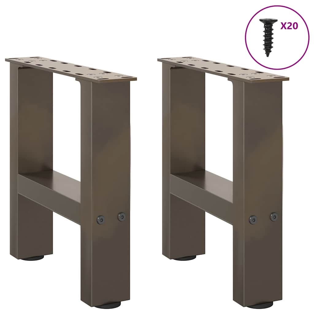 Salontafelpoten naturel staal 2 st 40x(30-31) cm staal is nu te koop bij PeponiXL, paradijselijk wonen!
