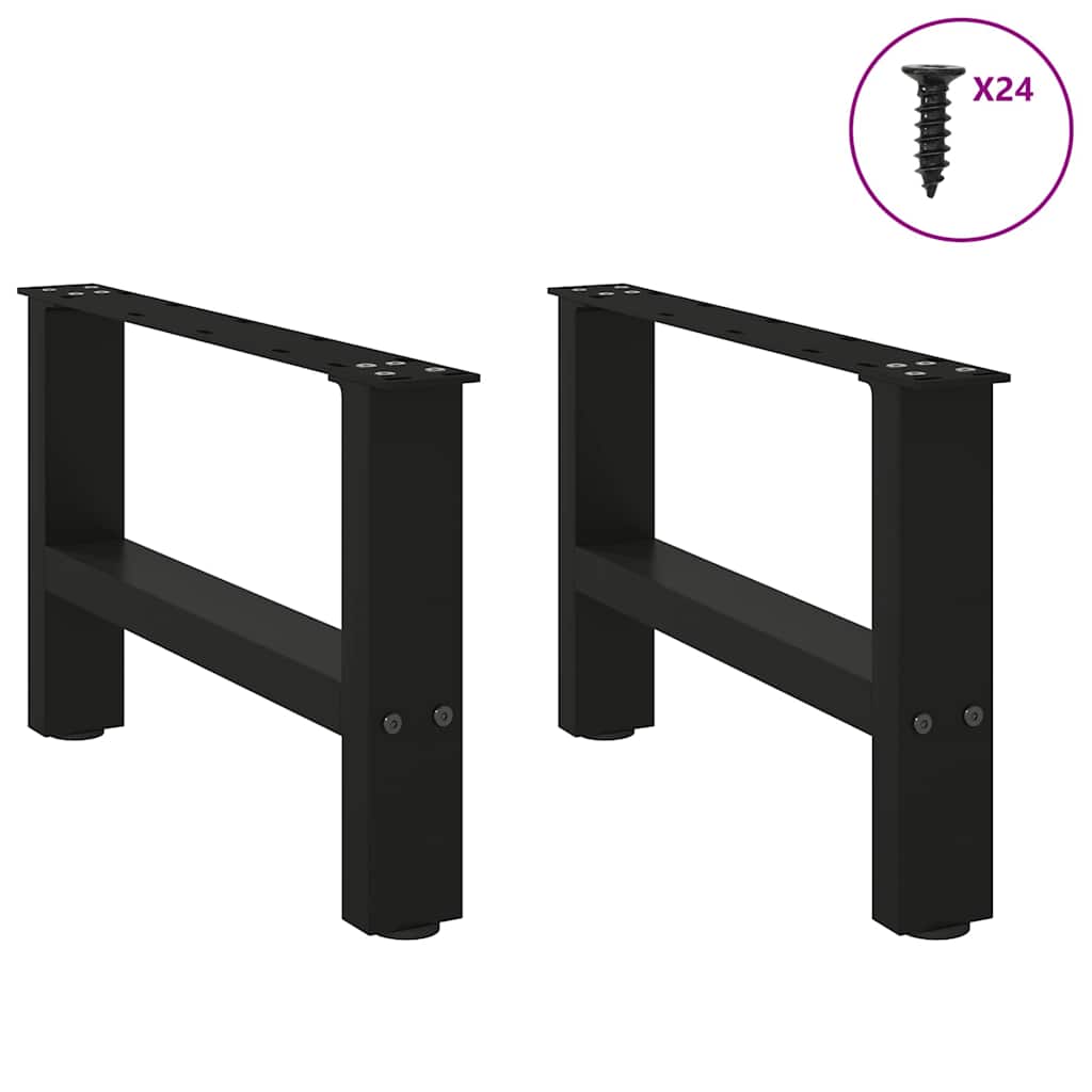 Salontafelpoten 2 st 50x(30-31) cm staal zwart is nu te koop bij PeponiXL, paradijselijk wonen!