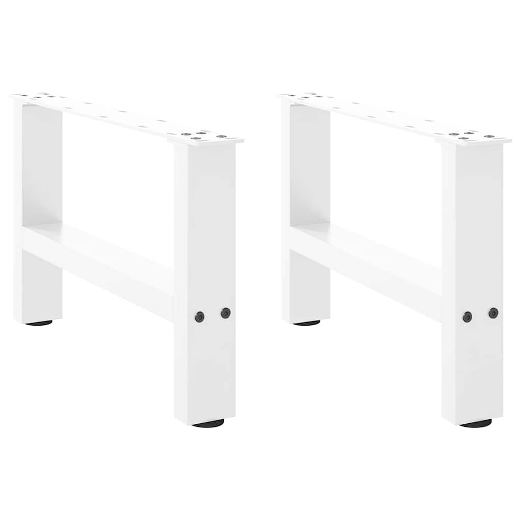 Salontafelpoten 2 st 50x(30-31) cm staal wit is nu te koop bij PeponiXL, paradijselijk wonen!