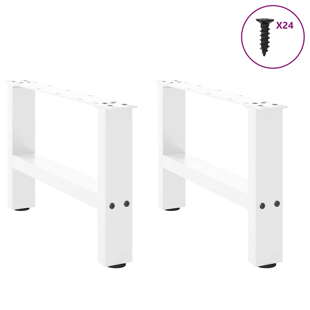 Salontafelpoten 2 st 50x(30-31) cm staal wit is nu te koop bij PeponiXL, paradijselijk wonen!