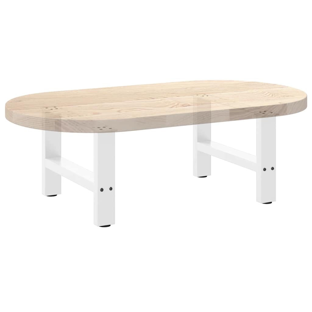Salontafelpoten 2 st 50x(30-31) cm staal wit is nu te koop bij PeponiXL, paradijselijk wonen!