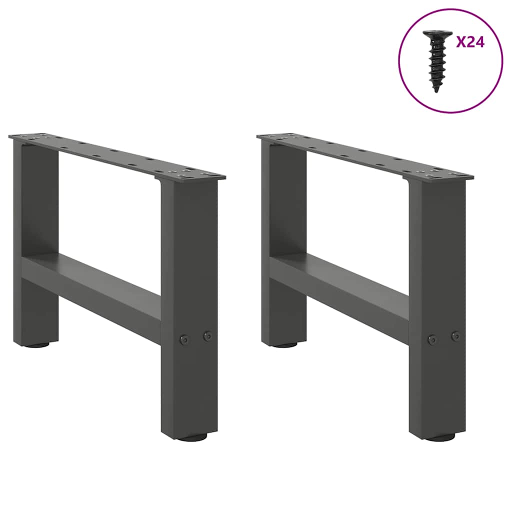 Salontafelpoten 2 st 50x(30-31) cm staal antracietkleurig is nu te koop bij PeponiXL, paradijselijk wonen!