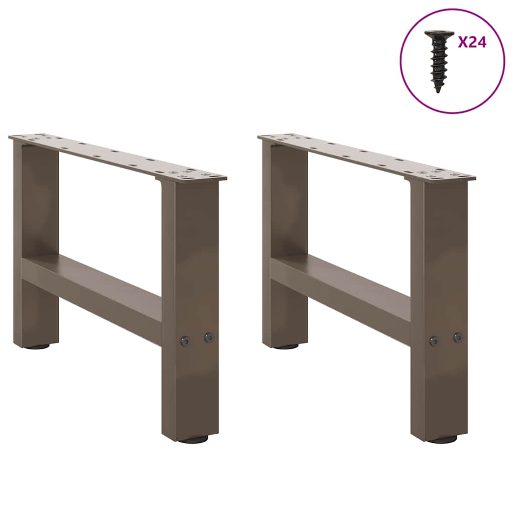 Salontafelpoten naturel staal 2 st 50x(30-31) cm staal is nu te koop bij PeponiXL, paradijselijk wonen!