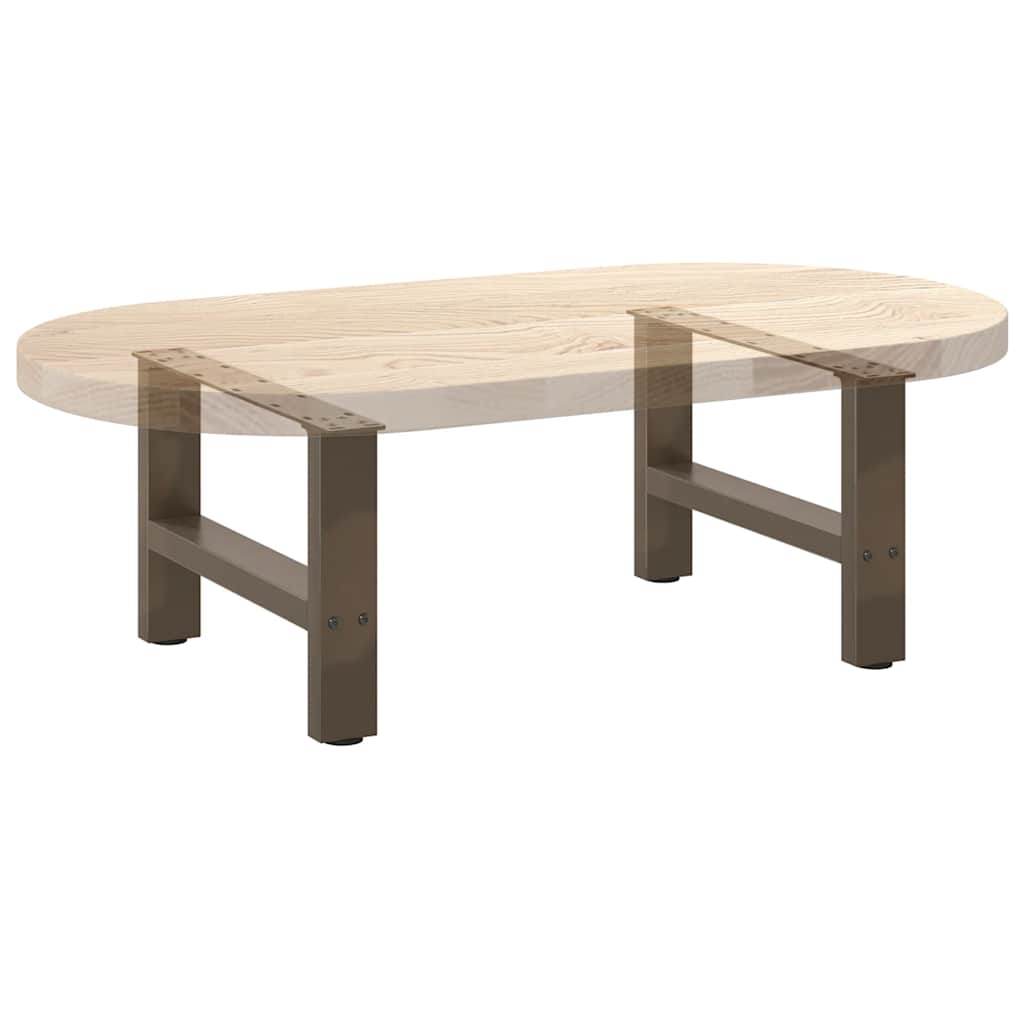 Salontafelpoten naturel staal 2 st 50x(30-31) cm staal is nu te koop bij PeponiXL, paradijselijk wonen!