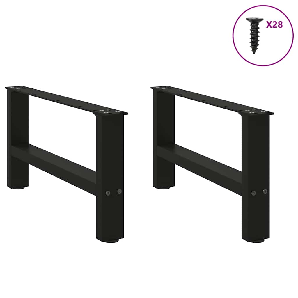 Salontafelpoten 2 st 70x(30-31) cm staal zwart is nu te koop bij PeponiXL, paradijselijk wonen!