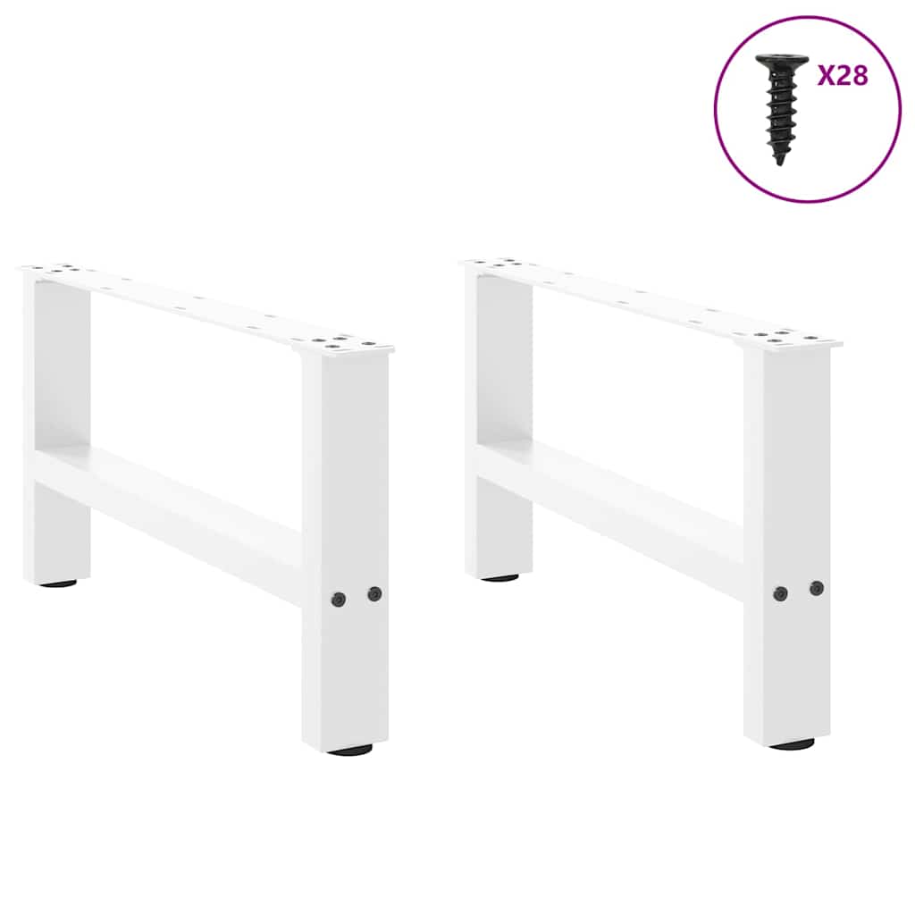 Salontafelpoten 2 st 70x(30-31) cm staal wit is nu te koop bij PeponiXL, paradijselijk wonen!