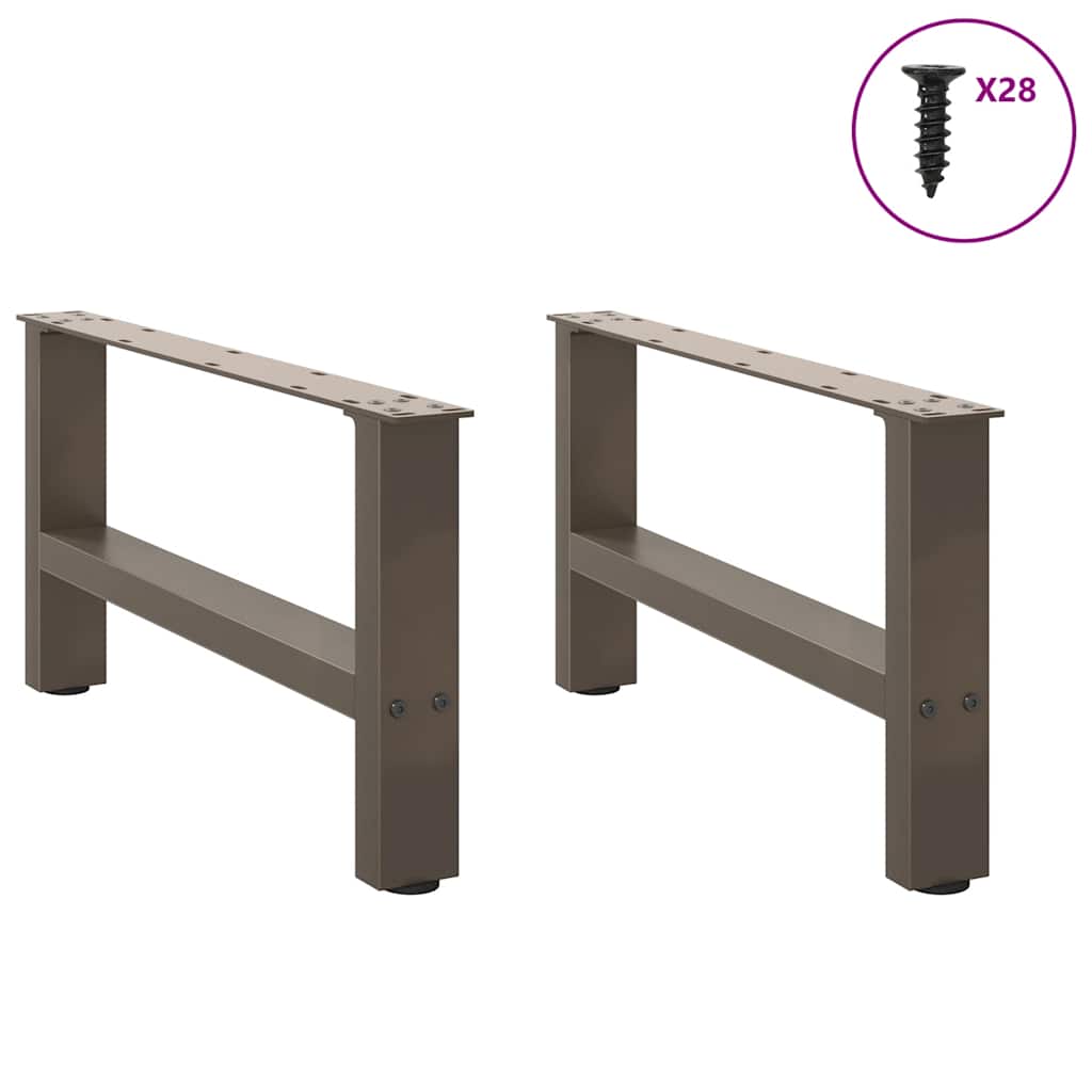 Salontafelpoten naturel staal 2 st 70x (30-31) cm staal is nu te koop bij PeponiXL, paradijselijk wonen!