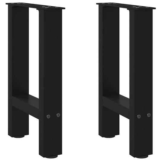 Salontafelpoten 2 st 38x(42-43) cm staal zwart is nu te koop bij PeponiXL, paradijselijk wonen!