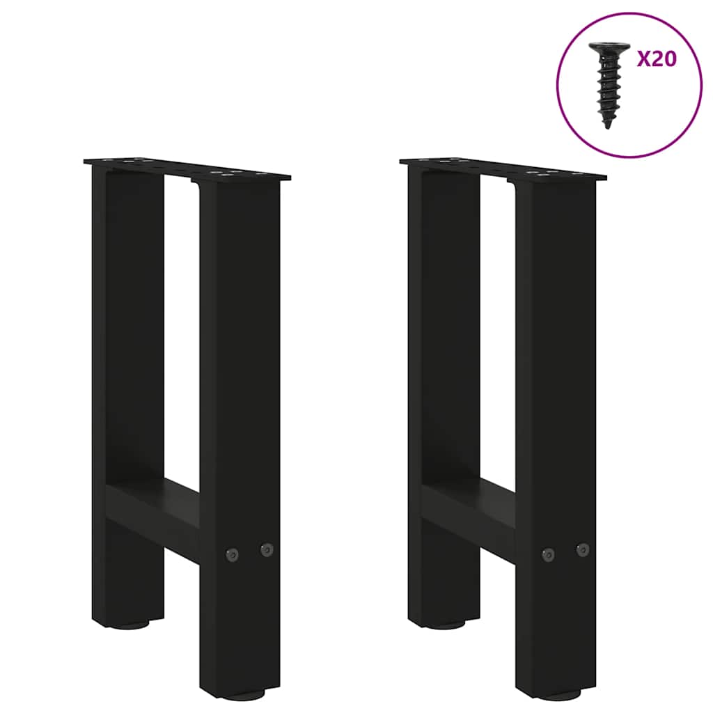 Salontafelpoten 2 st 38x(42-43) cm staal zwart is nu te koop bij PeponiXL, paradijselijk wonen!