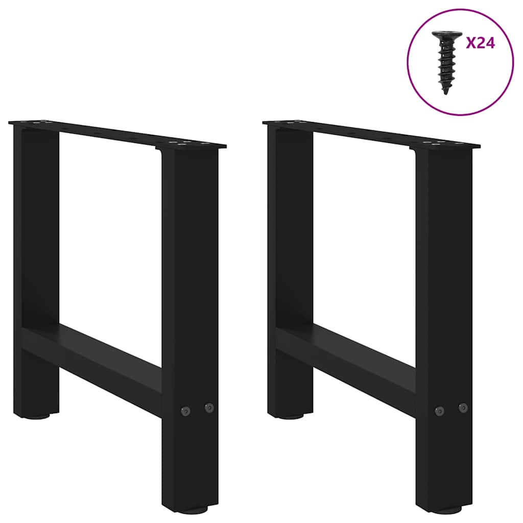 Salontafelpoten 2 st 60x(42-43) cm staal zwart is nu te koop bij PeponiXL, paradijselijk wonen!