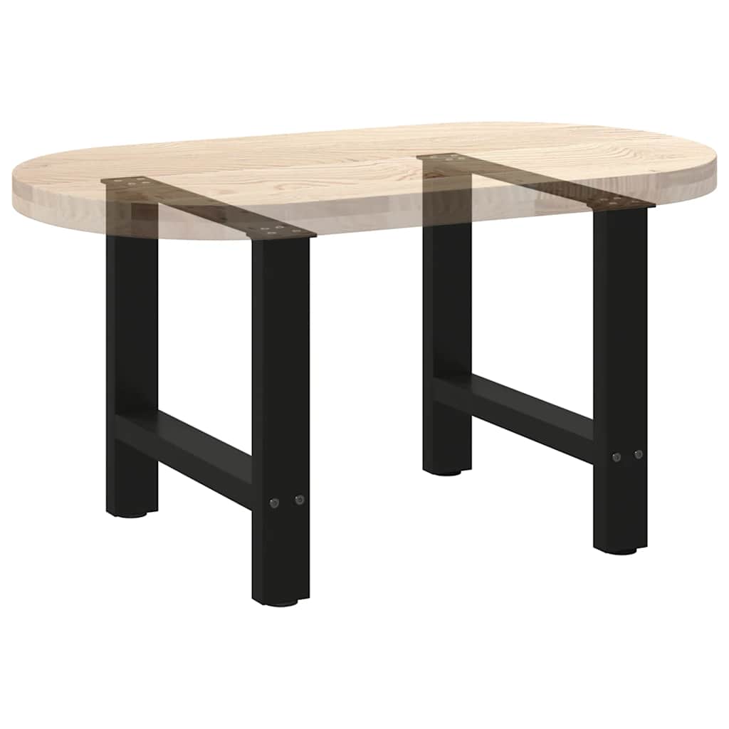 Salontafelpoten 2 st 60x(42-43) cm staal zwart is nu te koop bij PeponiXL, paradijselijk wonen!