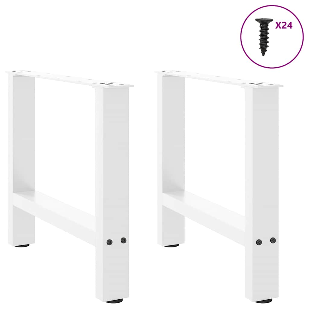 Salontafelpoten 2 st 60x(42-43) cm staal wit is nu te koop bij PeponiXL, paradijselijk wonen!