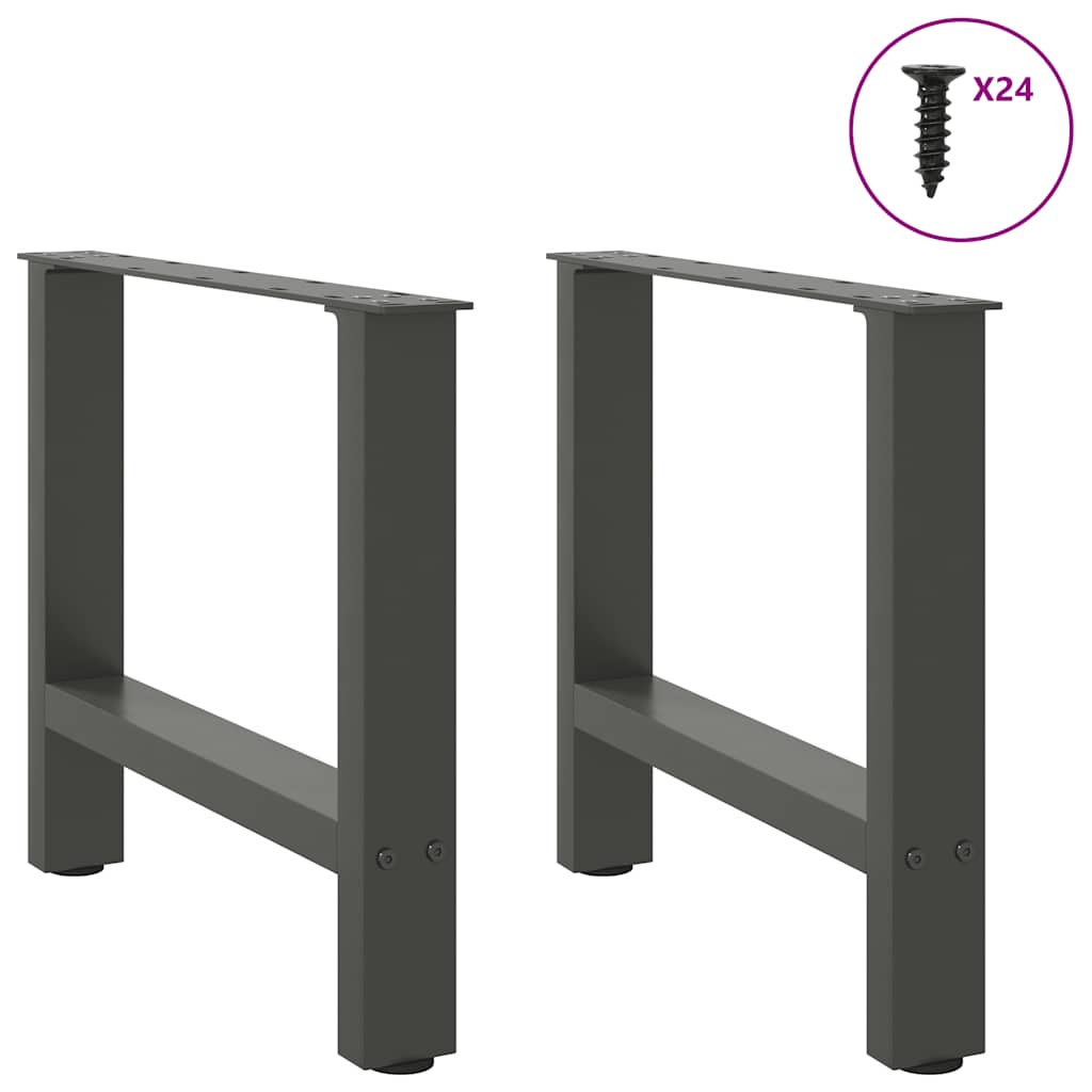 Salontafelpoten 2 st 60x(42-43) cm staal antraciet is nu te koop bij PeponiXL, paradijselijk wonen!