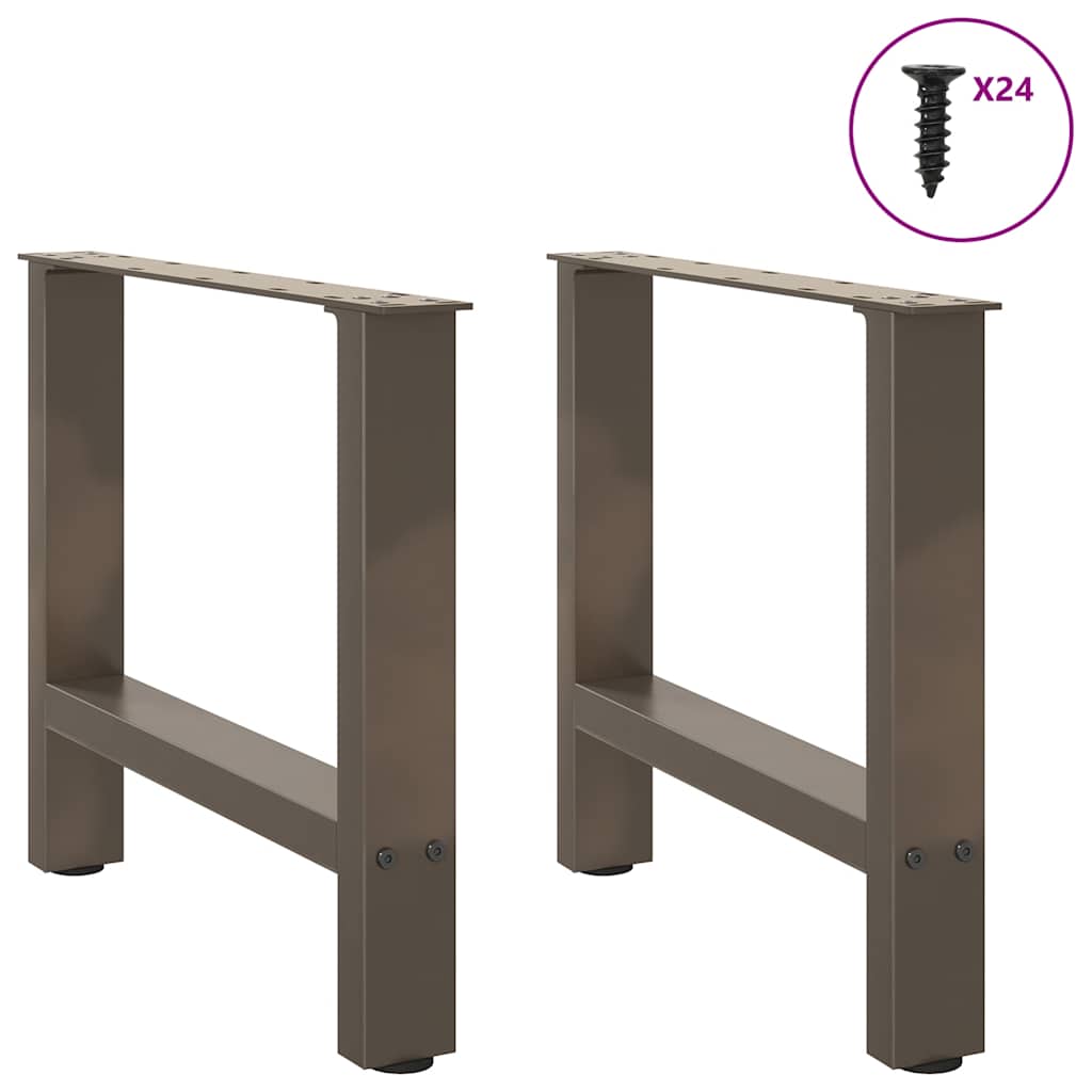 Salontafelpoten 2 st 60x(42-43) cm staal naturel is nu te koop bij PeponiXL, paradijselijk wonen!