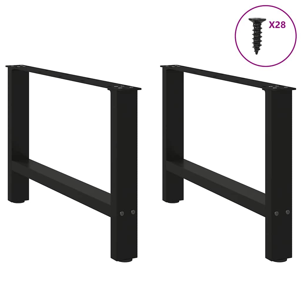 Salontafelpoten 2 st 70x(42-43) cm staal zwart is nu te koop bij PeponiXL, paradijselijk wonen!