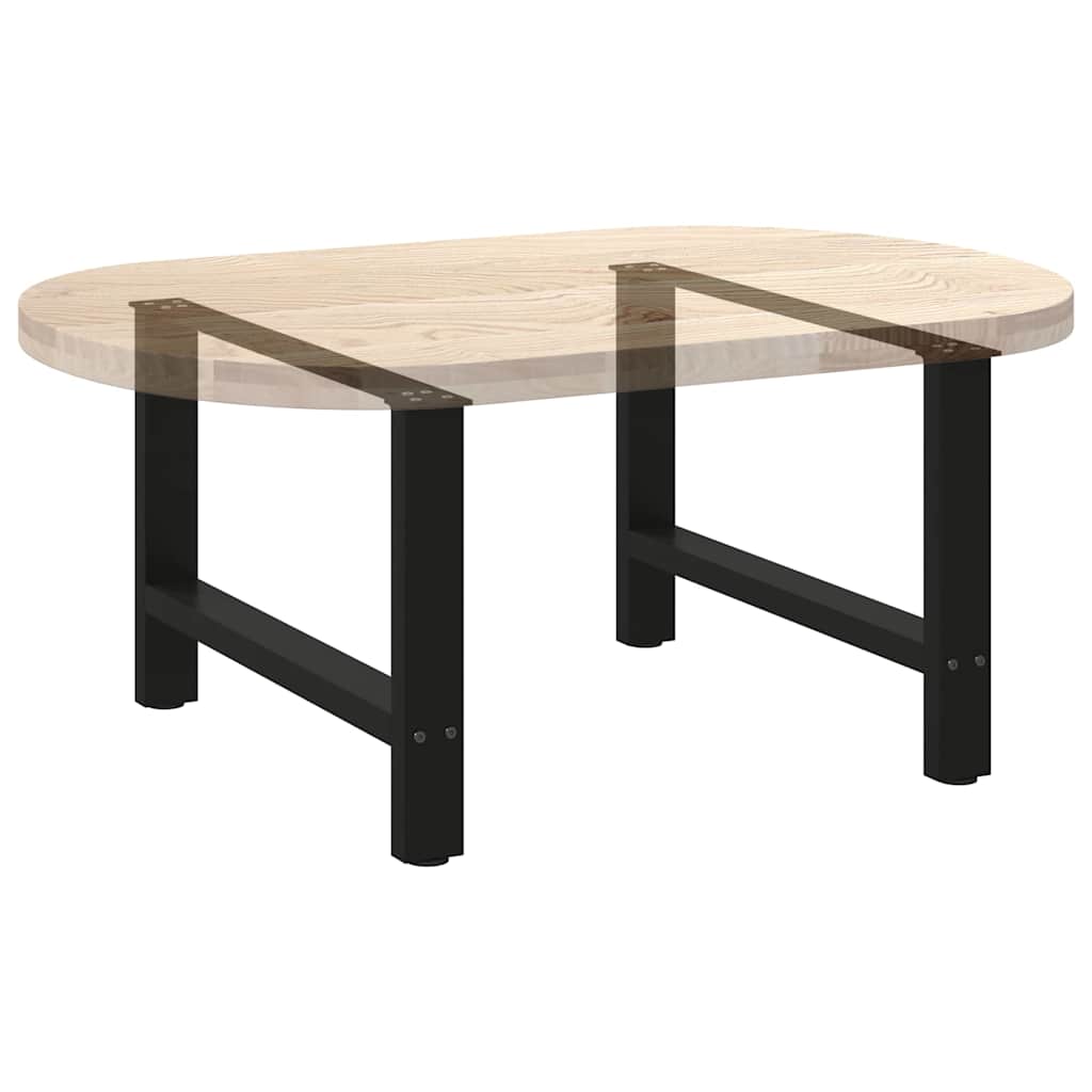 Salontafelpoten 2 st 70x(42-43) cm staal zwart is nu te koop bij PeponiXL, paradijselijk wonen!