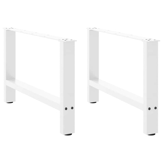Salontafelpoten 2 st 70x(42-43) cm staal wit is nu te koop bij PeponiXL, paradijselijk wonen!