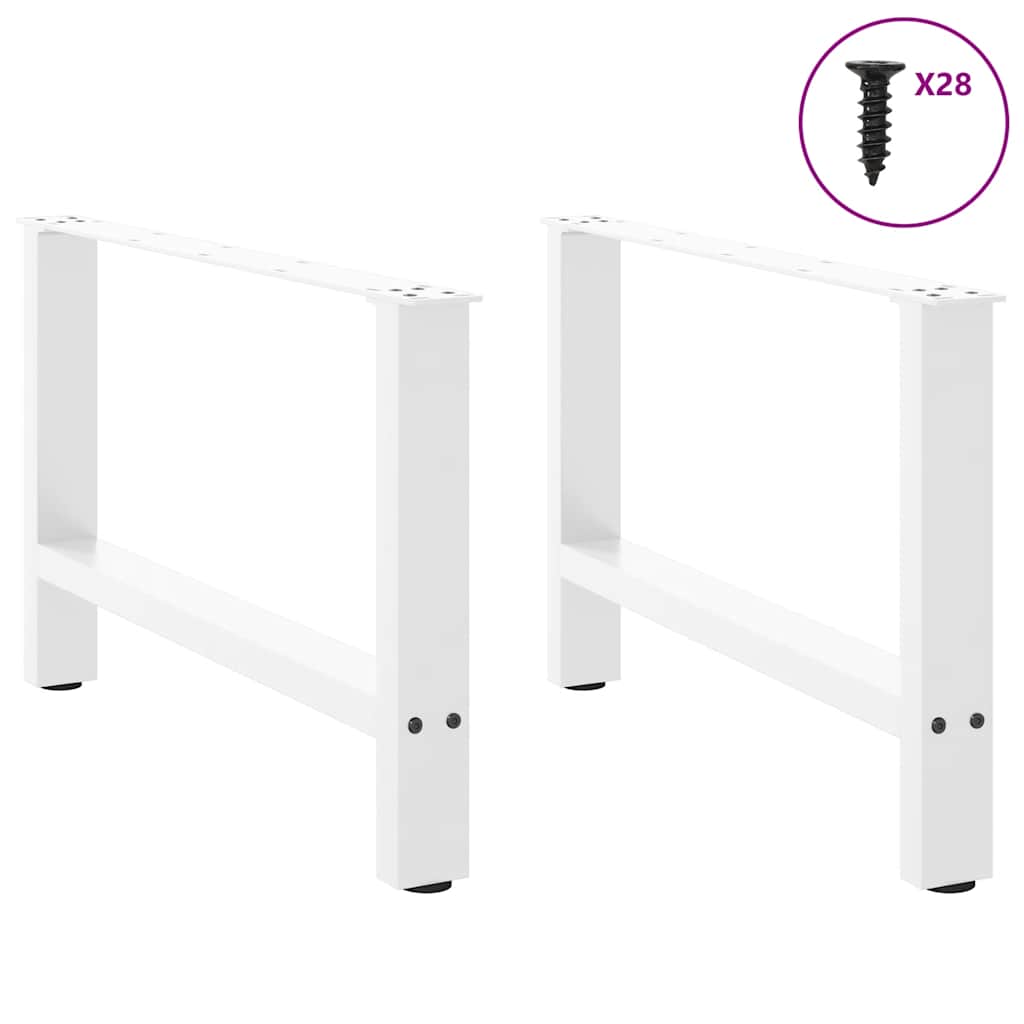 Salontafelpoten 2 st 70x(42-43) cm staal wit is nu te koop bij PeponiXL, paradijselijk wonen!