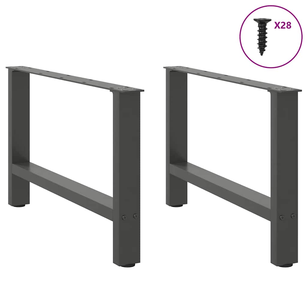 Salontafelpoten 2 st 70x(42-43) cm staal antraciet is nu te koop bij PeponiXL, paradijselijk wonen!