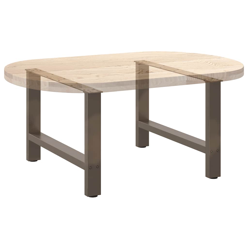 Salontafelpoten 2 st 70x(42-43) cm staal naturel is nu te koop bij PeponiXL, paradijselijk wonen!